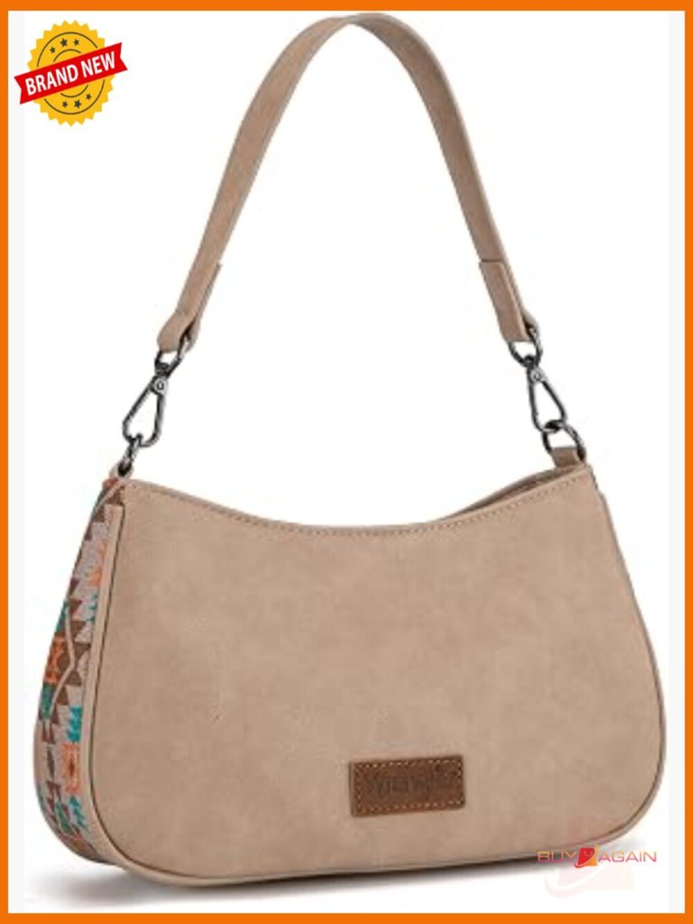 Western Aztec Hobo Shoulder Bag Crossbody Purse Detachable Strap